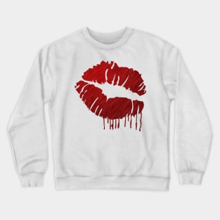 'Dripping Blood Lips' Modern Makeup Artist Gift Crewneck Sweatshirt